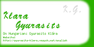 klara gyurasits business card